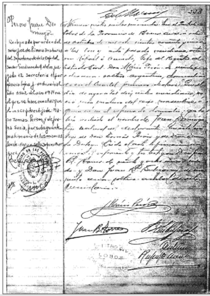 Documento de un certificado de nacimiento